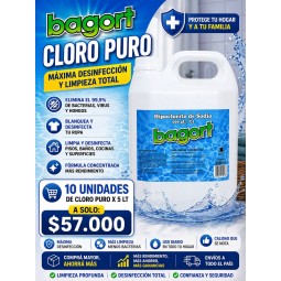 Promo Cloro Puro 5lt 10...